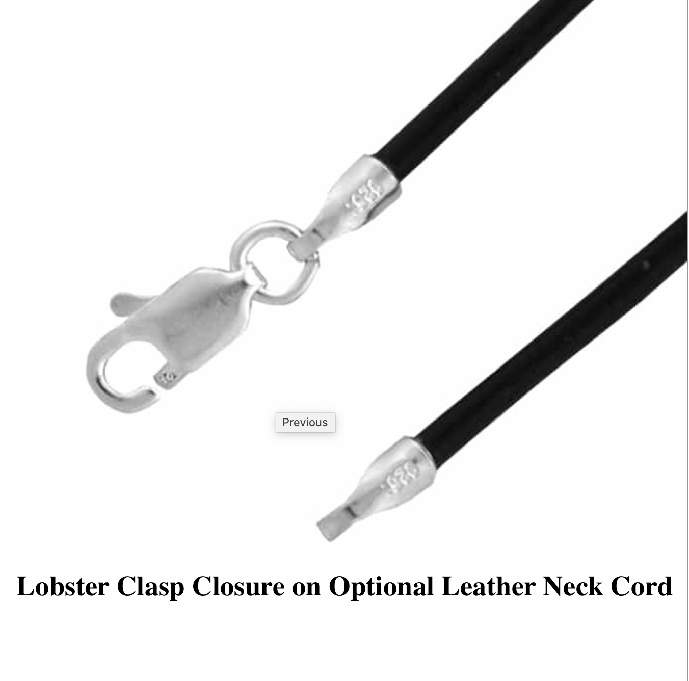 Leather Neck Cord with Sterling Silver Clasp